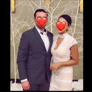 White Choker Lace Dress